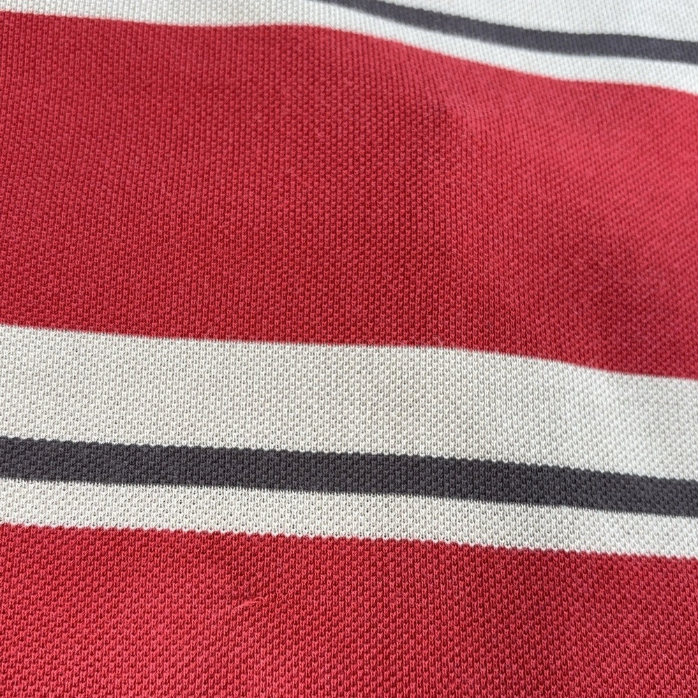 Lacoste Polo Shirt Men's S / 3 Red Stripe Logo 100% Cotton Button Shirt - Picture 12 of 15
